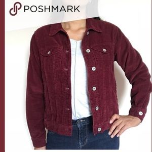 Maroon corduroy EDDIE BAUER jacket, medium